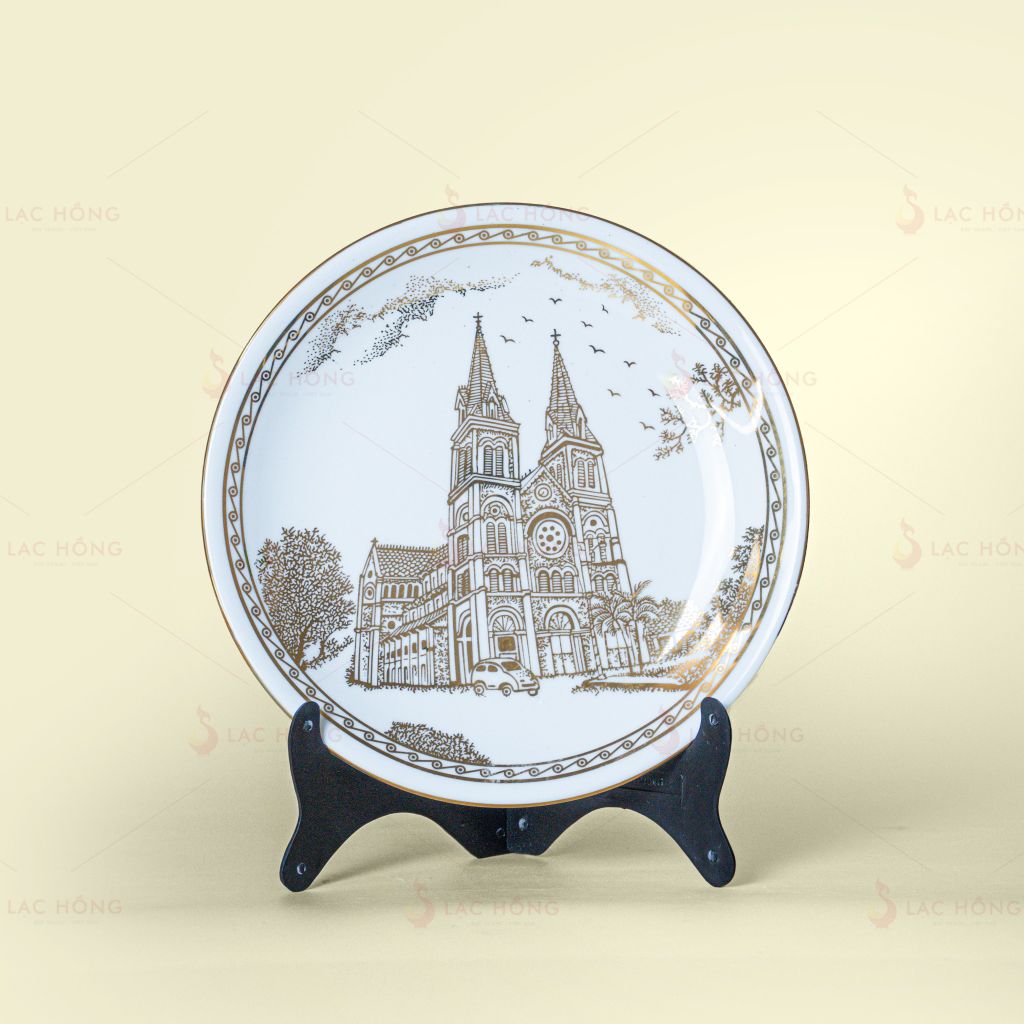 Đĩa Trưng Bày Vẽ Vàng