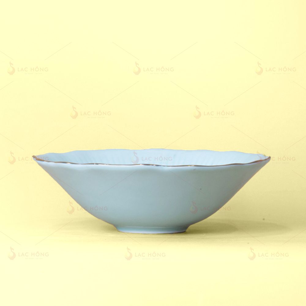 Tô Vân Sen Men Xanh Ngọc Kẻ Vàng