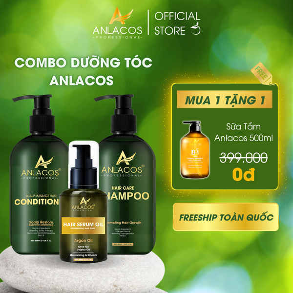 COMBO [AN LẠC 5] PHỤC HỒI TÓC HƯ TỔN (GỘI+ XÃ + SERUM)