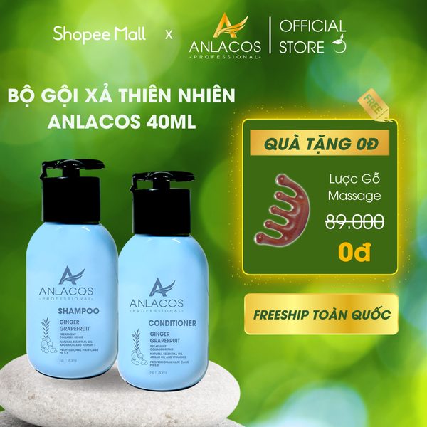 Combo [An Lạc 1] Dầu Gội và Dầu Xả Anlacos (40ml)