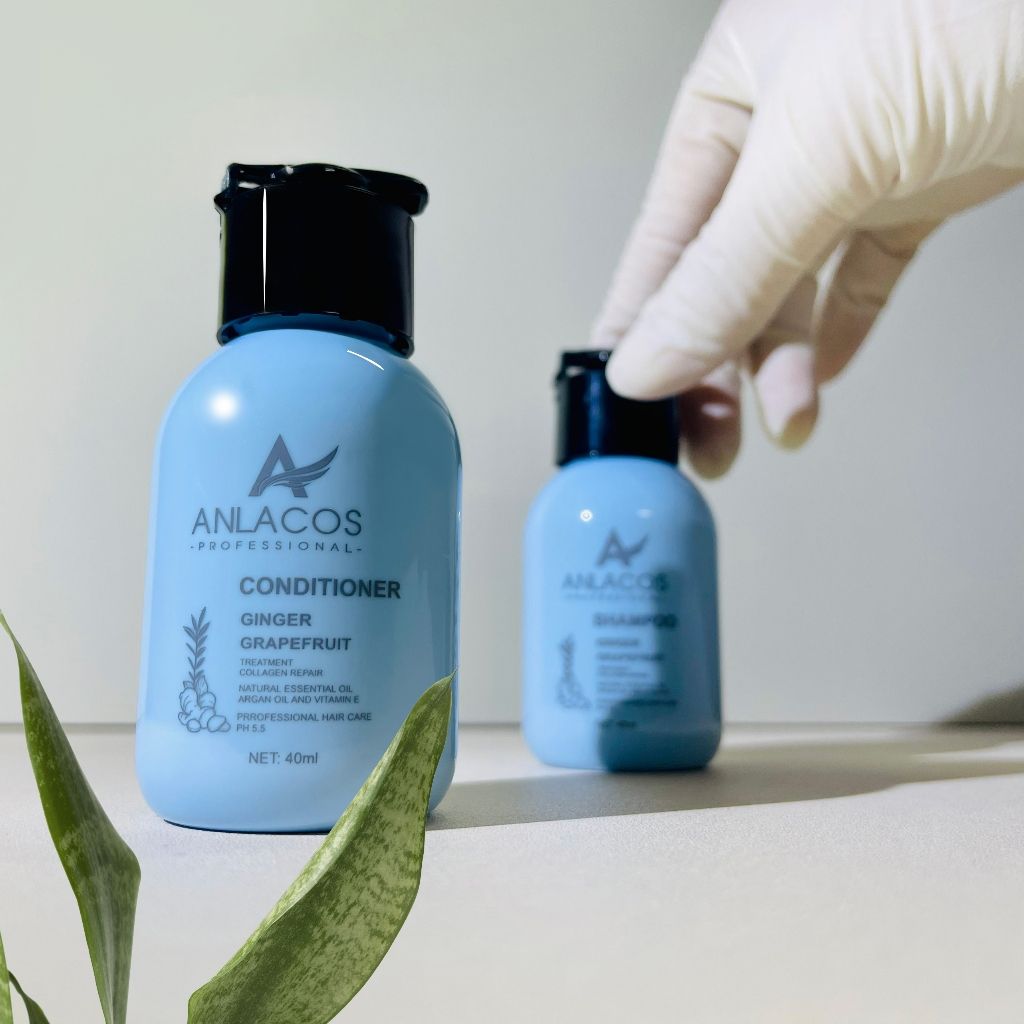 Dầu gội Anlacos dược liệu bưởi gừng cho mẹ bầu, dầu gội kích mọc tóc thiên nhiên 40ml - Size du lịch