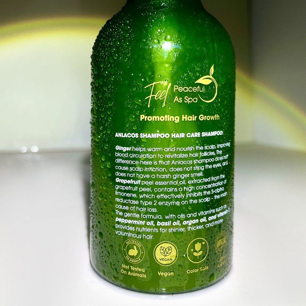 [Tặng combo gội xả 40ml] Dầu gội Anlacos thuần chay gừng bưởi mọc tóc 200ml