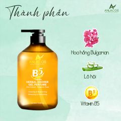 [Tặng dầu gội 200ml] Sữa tắm Anlacos thảo dược hương hoa giảm mụn lưng cấp ẩm mềm mịn da 500ml