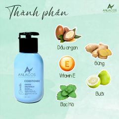 Dầu xả Anlacos tẩy da chết đầu giảm ngứa da dầu, dầu xả thiên nhiên cho tóc nhuộm hư tổn 40ml