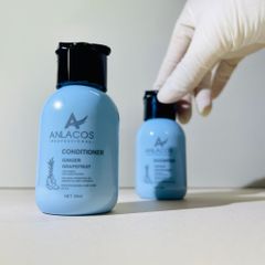 [Tặng lược gỗ đàn hương] Combo gội xả Anlacos mọc tóc thuần chay gừng bưởi size mini 40ml