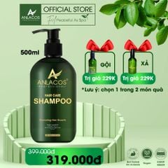 [Tặng dầu xả 200ml] Dầu gội Anlacos thuần chay gừng bưởi mọc tóc thiên nhiên 500ml