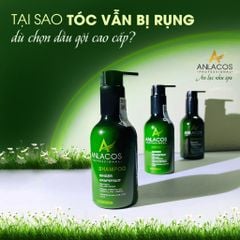 [Tặng combo gội xả 40ml] Dầu gội Anlacos thuần chay gừng bưởi mọc tóc 200ml
