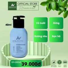 Dầu xả Anlacos tẩy da chết đầu giảm ngứa da dầu, dầu xả thiên nhiên cho tóc nhuộm hư tổn 40ml