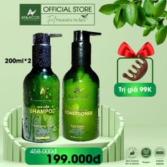 [Tặng lược gỗ đàn hương] Combo gội xả Anlacos mọc tóc gừng bưởi thuần chay 200ml