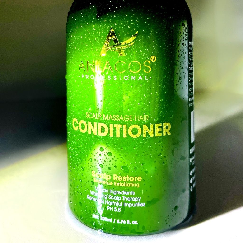 [Tặng lược gỗ đàn hương] Dầu xả Anlacos dùng massage da đầu gừng bưởi thuần chay 200ml