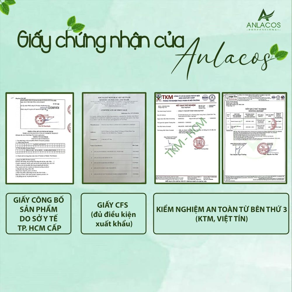 Dầu xả Anlacos tẩy da chết đầu giảm ngứa da dầu, dầu xả thiên nhiên cho tóc nhuộm hư tổn 40ml