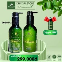 [Tặng xịt dưỡng 50ml] Combo gội xả Anlacos mọc tóc gừng bưởi thuần chay 200ml