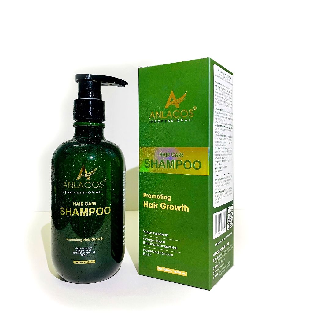 Combo dầu gội, dầu xả, serum Anlacos nuôi dưỡng tóc thuần chay bigsize