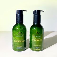 [Tặng xịt dưỡng 50ml] Combo gội xả Anlacos mọc tóc gừng bưởi thuần chay 200ml
