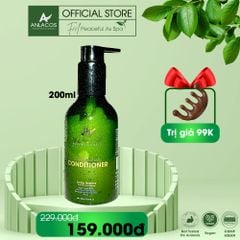 [Tặng lược gỗ đàn hương] Dầu xả Anlacos dùng massage da đầu gừng bưởi thuần chay 200ml