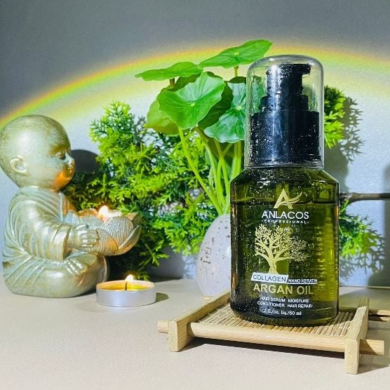 [Tặng máy sấy Gaabor] Serum dưỡng tóc Anlacos dầu dưỡng Argan Oil cao cấp 60ml