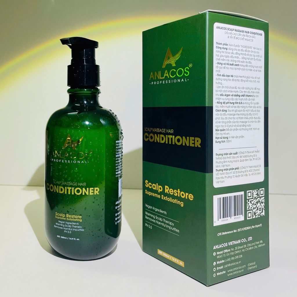 Combo [An Lạc 3] Dầu Gội và Dầu Xả Anlacos (500ml)