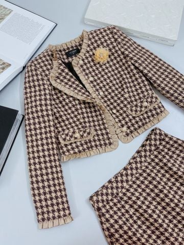 Áo khoác dạ houndstooth