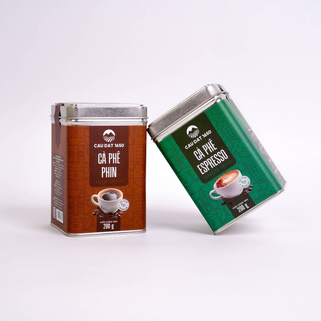 Cà Phê Espresso Bột Cầu Đất Hộp Thiếc 200g - Dạng Bột