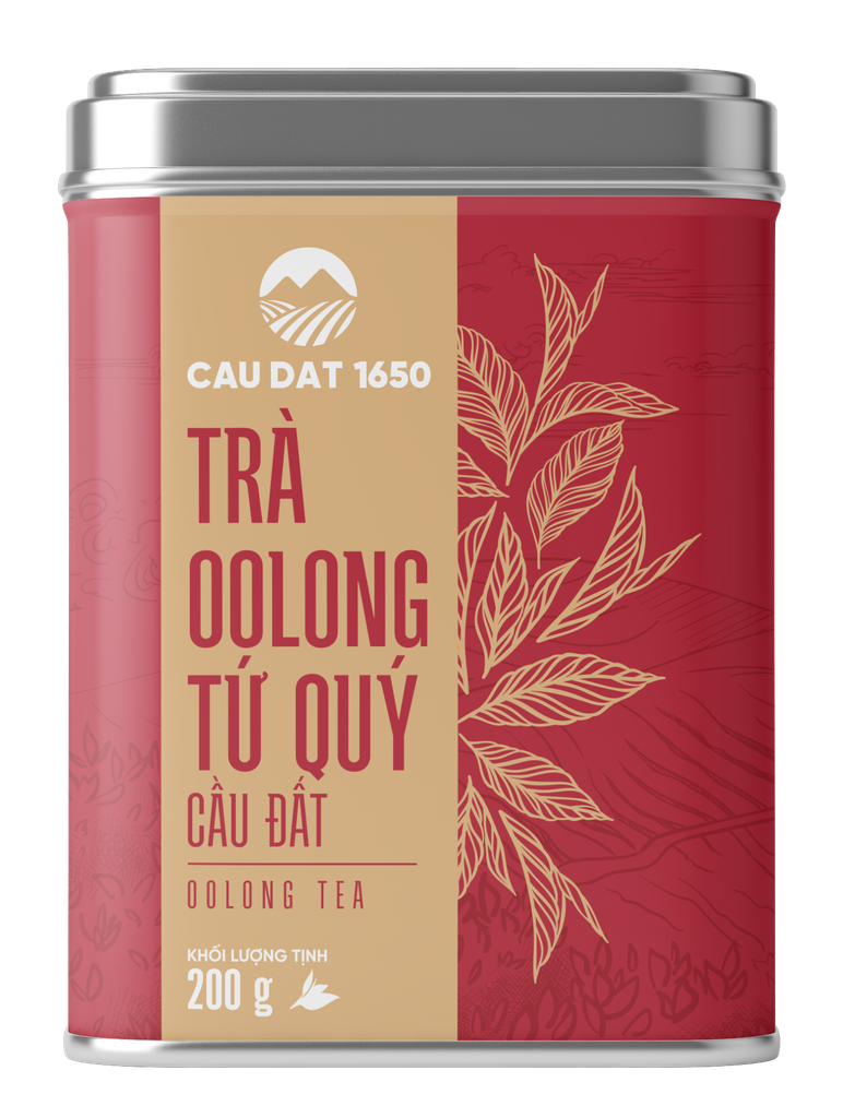 Trà Oolong Tứ Quý Cầu Đất Hộp Thiếc 200g