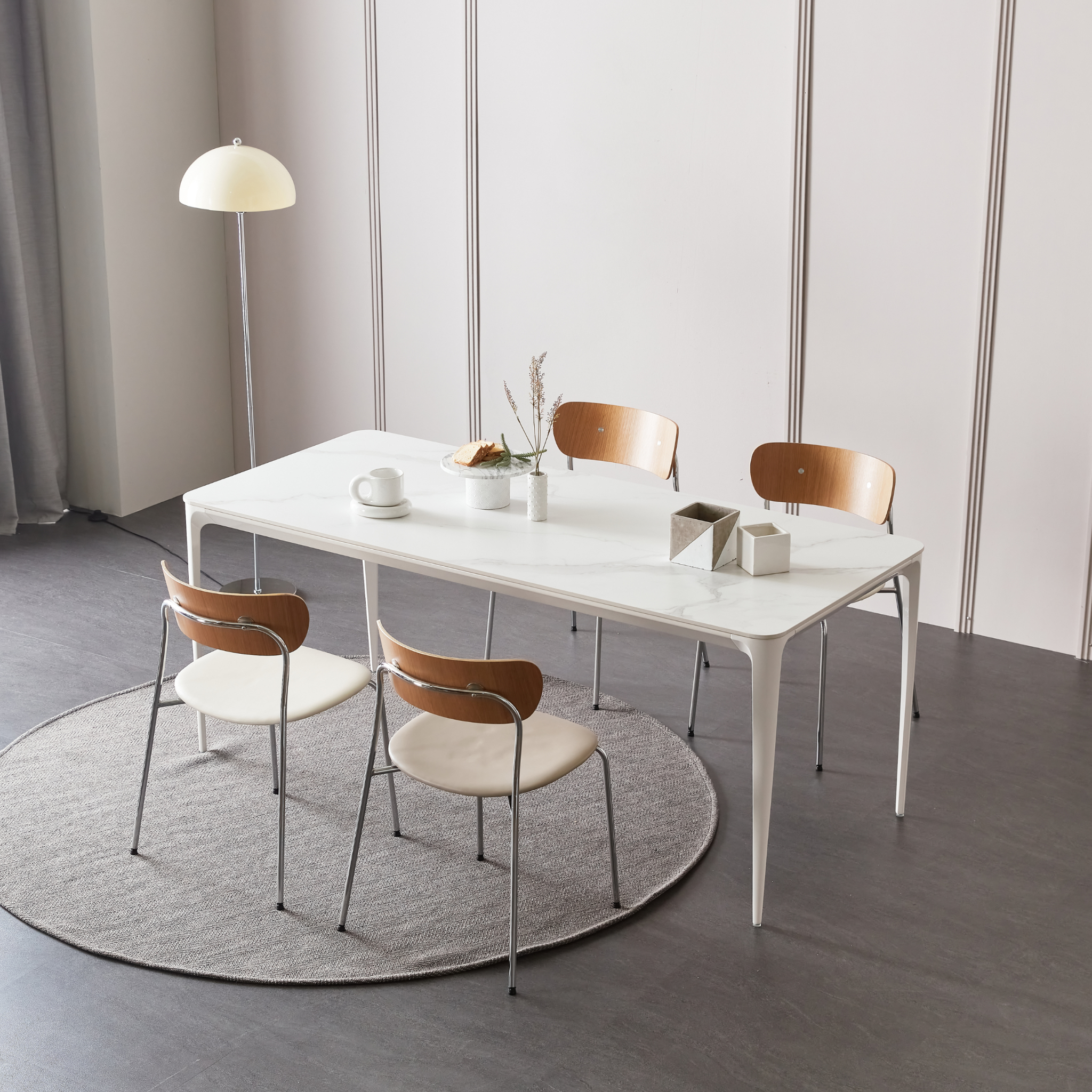 BÀN ĂN Q CERAMIC NHẬP KHẨU (4 CHỖ / 6 CHỖ)