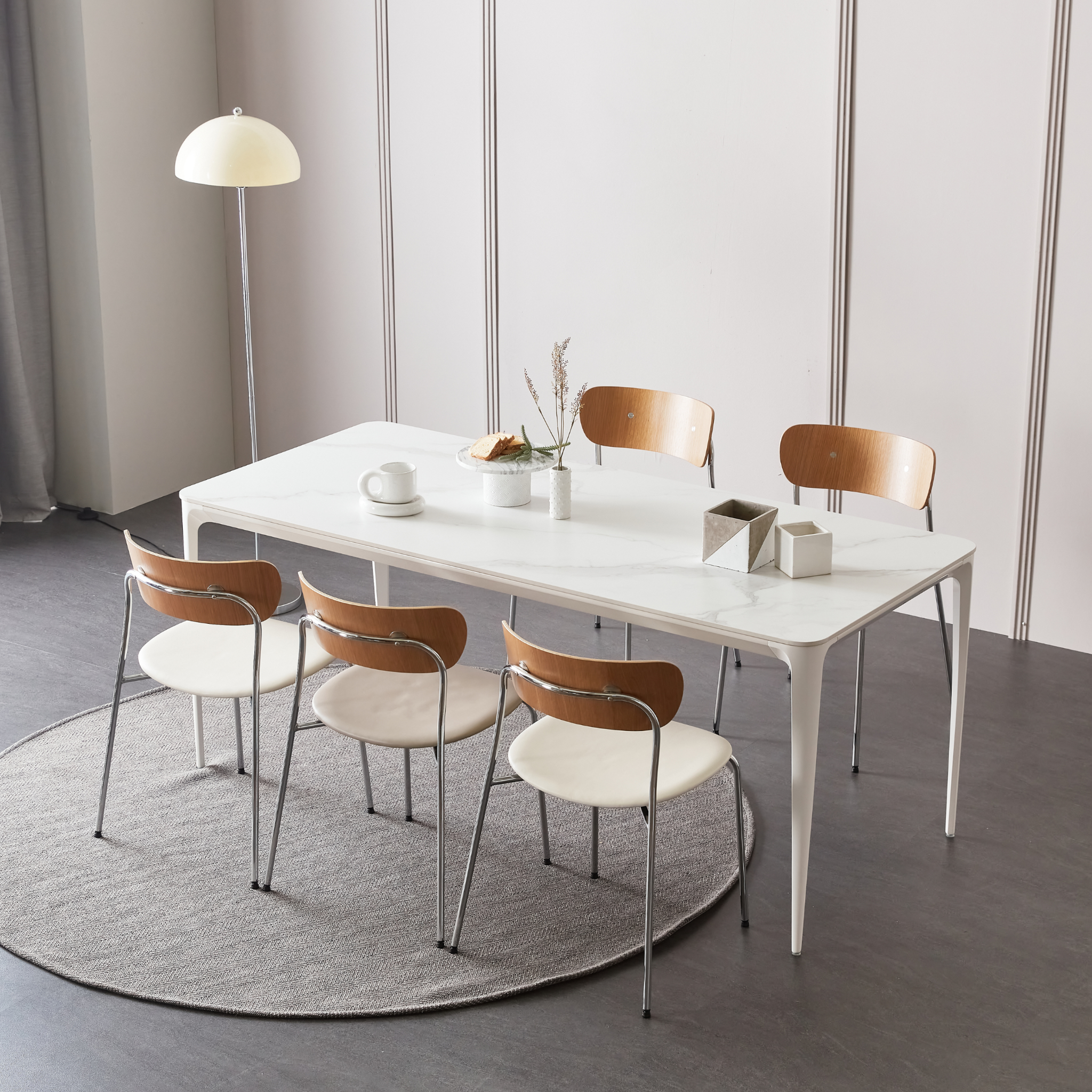 BÀN ĂN Q CERAMIC NHẬP KHẨU (4 CHỖ / 6 CHỖ)