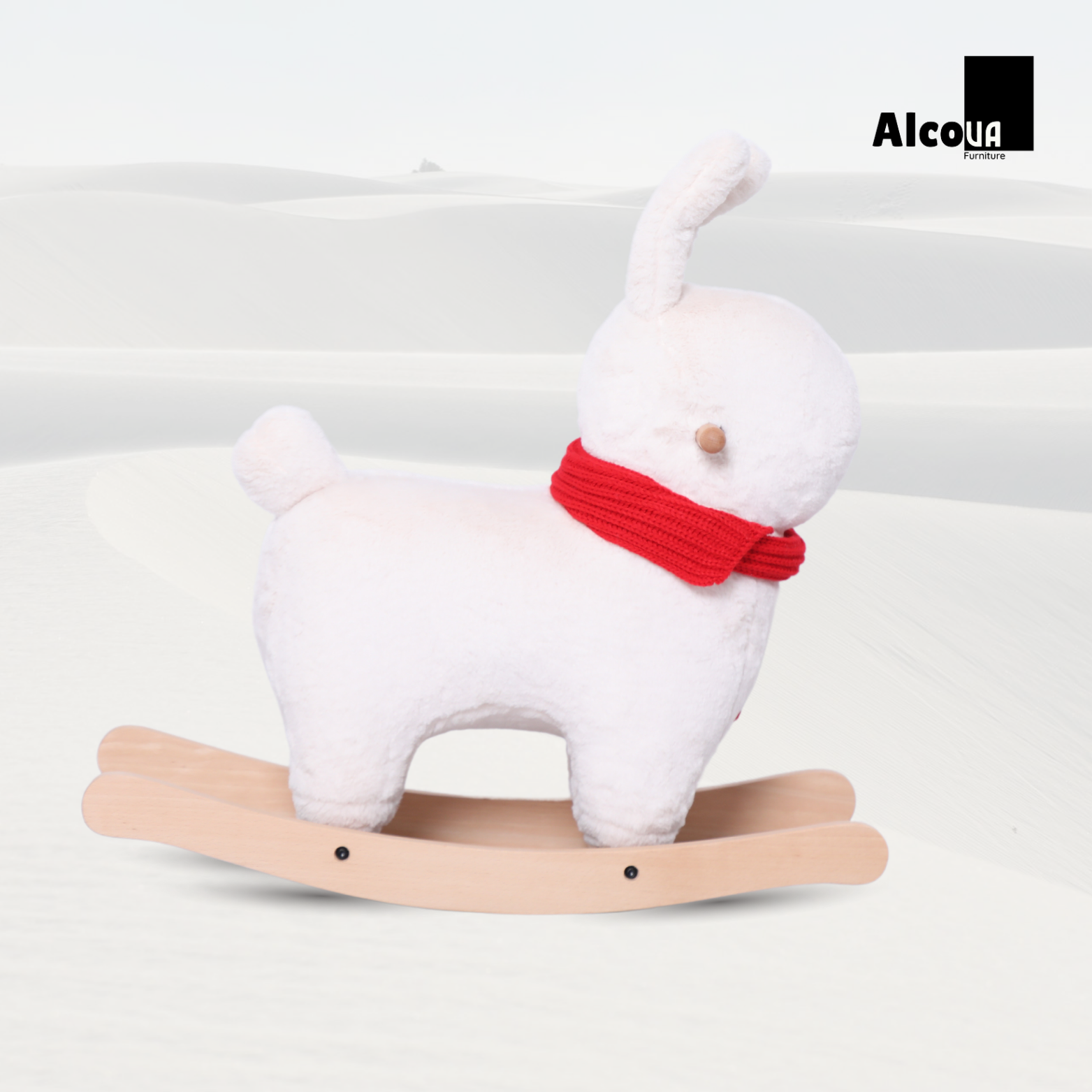 GHẾ HÌNH THÚ BẬP BÊNH THỎ TRẮNG