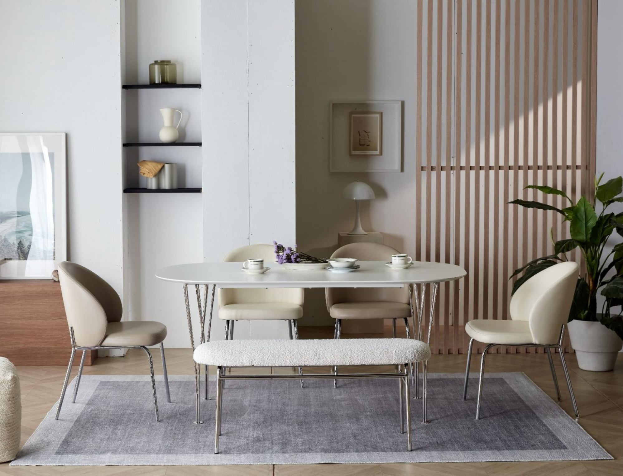 GHẾ  BĂNG SHEAN VẢI BOUCLÉ NHẬP KHẨU