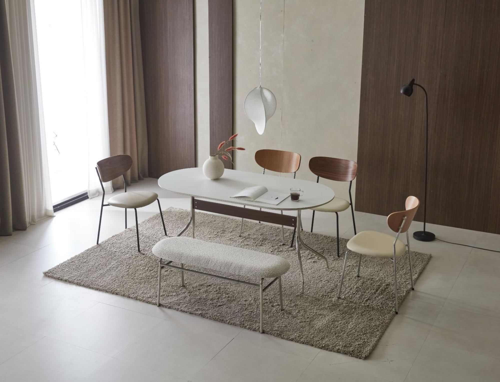 GHẾ  BĂNG SHEAN VẢI BOUCLÉ NHẬP KHẨU