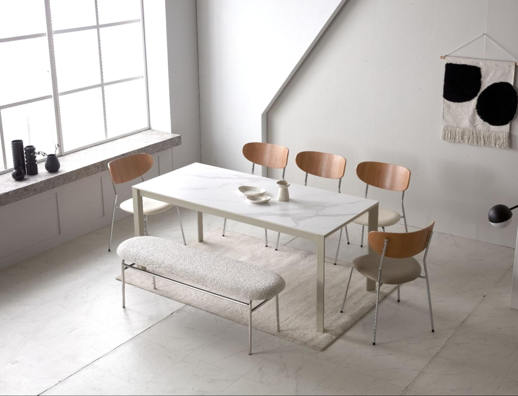 GHẾ  BĂNG SHEAN VẢI BOUCLÉ NHẬP KHẨU