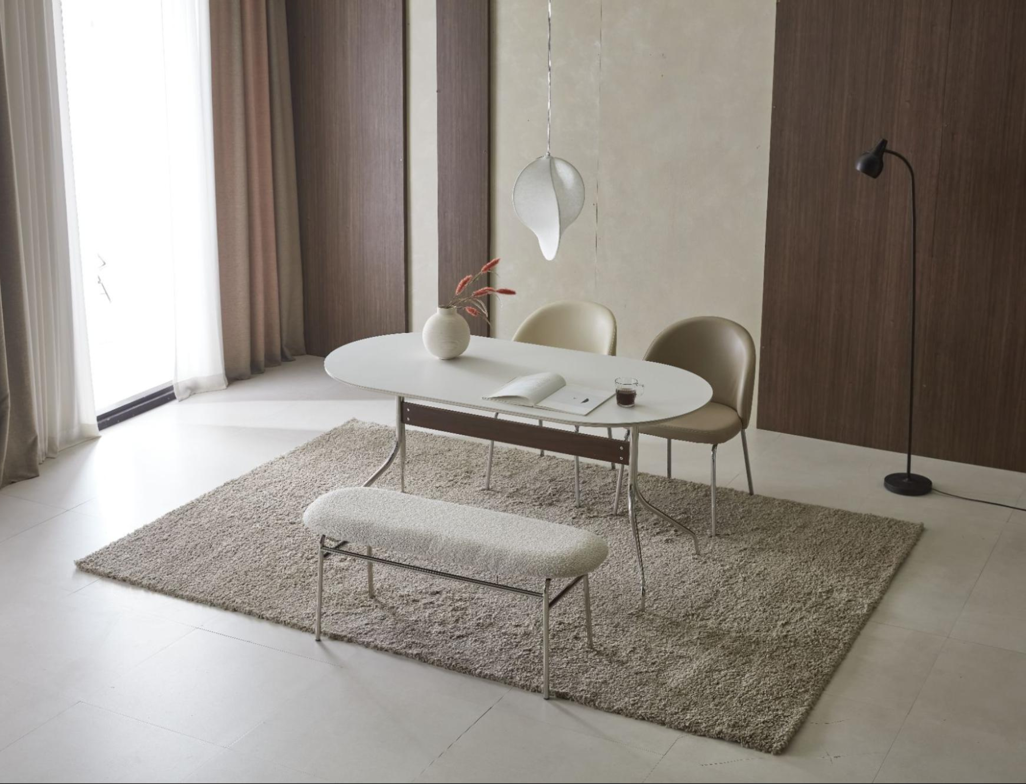 GHẾ  BĂNG SHEAN VẢI BOUCLÉ NHẬP KHẨU