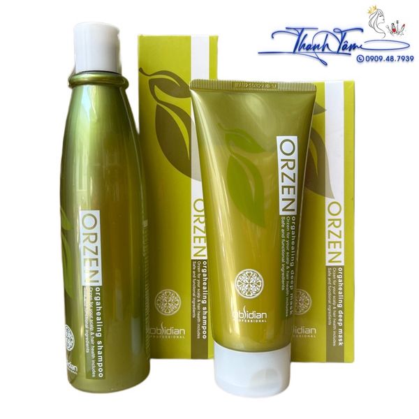 Combo Gội và Mặt nạ chống rụng tóc ORZEN Orgahealing Obsidian ( New )