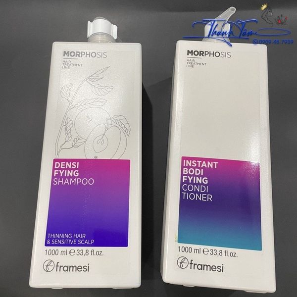 Dầu gội xả tóc ngăn rụng, kích thích mọc tóc FRAMESI Morphosis Densifying 1000mlx2 [ New ]