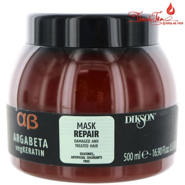 Hấp ủ phục hồi cấu trúc tóc ARGABETA DIKSON VegKeratin Argan Repair Mask 500ml