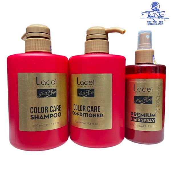 Combo gội xả và xịt dưỡng giữ màu tóc Lacei Hairplexx Color Care 500mlx2/250ml [ New ]