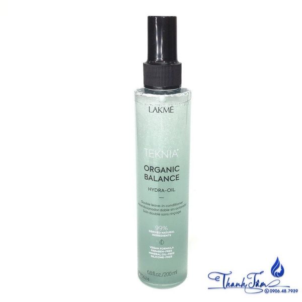 Xịt dưỡng giúp tóc bóng mượt Organic Balance Lakme Hydra-Oil 200ml
