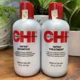 Bộ Kit dầu gội xả tinh dầu dưỡng tóc siêu mượt CHI Infusion oil Infra shampoo & Conditioner 177mlx3 [ New ]