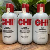 Bộ Kit dầu gội xả tinh dầu dưỡng tóc siêu mượt CHI Infusion oil Infra shampoo & Conditioner 177mlx3 [ New ]