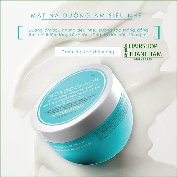 Mặt nạ Moroccanoil dưỡng ẩm siêu nhẹ Weightless Hydrating Hydration 500ml - chính hãng