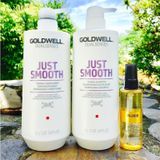 Chăm sóc tóc suôn mượt Goldwell Just Smooth 1000mlx2/100ml [ New ]