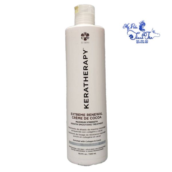 Phục hồi tóc hư nát và làm thẳng tóc xoăn rối thành tóc thẳng Keratin KERATHERAPY EXTREME Renewal COCOA 500ml [ New ]