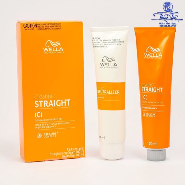 Bộ kem duỗi ?tóc Wella Creatine Straight 100ml x2 [ New ]