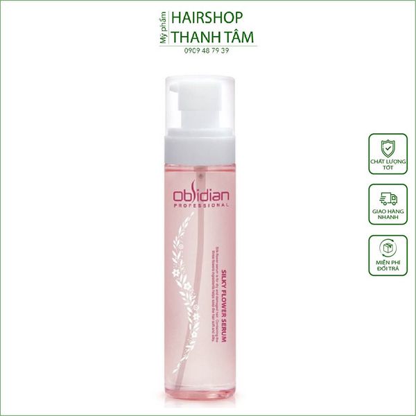 Huyết thanh OBSIDIAN dưỡng tóc siêu mềm mượt Silky Flower Serum 110ml - chính hãng