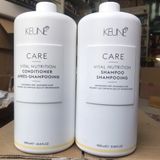 Dầu gội xả dành cho tóc khô, xốp, gãy, hư tổn Keune CARE Vital Nutrition 1000mlx2 [ New ]
