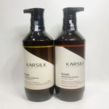 Dầu gội xả siêu mềm mượt Karsilk keratin nourishing 800mlx2 [ New ]