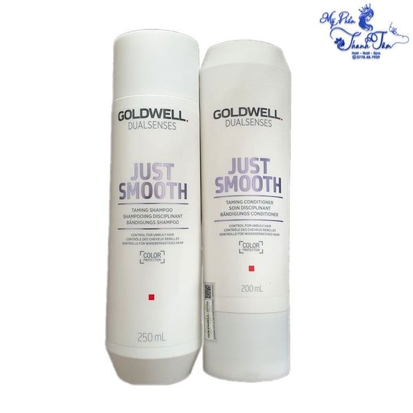 Dầu gội xả suôn mượt Goldwell Just Smooth Taming 250ml/200ml [ New ]