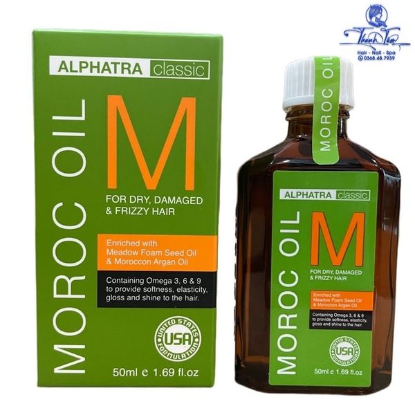 Tinh dầu dưỡng bóng tóc Alphatra Classic Moroc Oil 50ml [ New ]