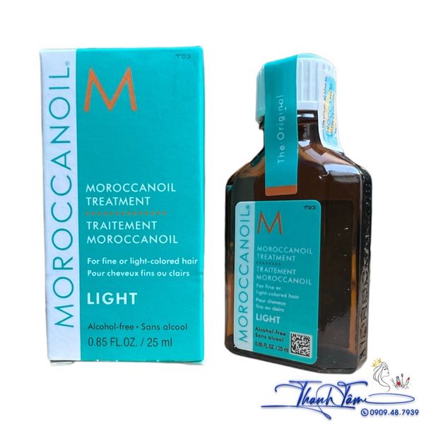 [ New ] Tinh dầu dưỡng tóc Moroccanoil Treatment Light 25ml ( for fine & light colored hair )