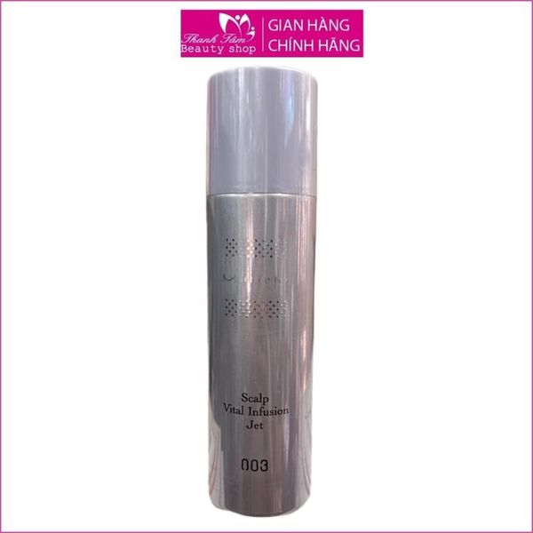 Xịt dưỡng da đầu ngăn rụng tóc Number Three 003 Muriem Crystal Scalp Vital Infusion Jet 160g - new 2023