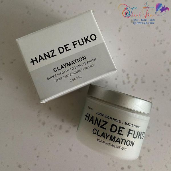 Sáp vuốt tóc nam cao cấp cho tóc dày khô Hanz de Fuko Claymation 56ml [ New ]